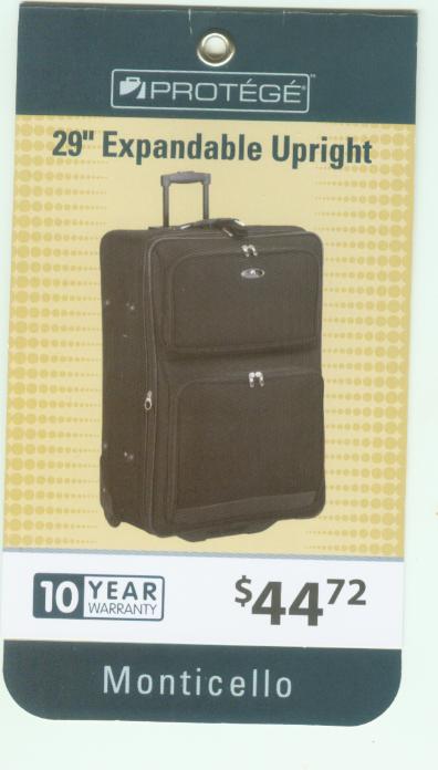 suitcase trolley 29" expandable upright