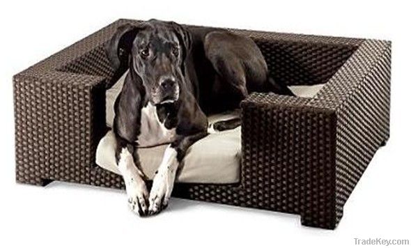 Outdoor rattan pet beds