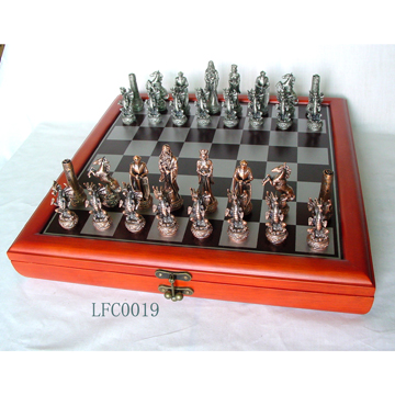 pewter chess set