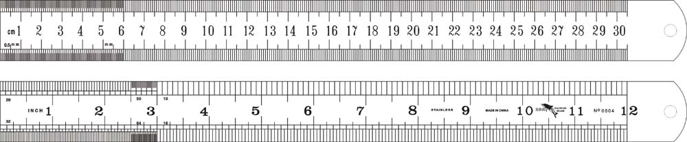 stainless steel ruler