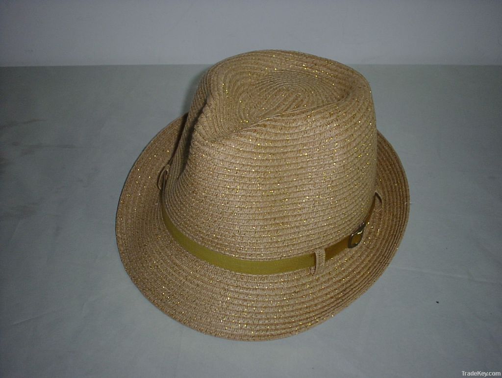 Golden Lurex Fedora Hats