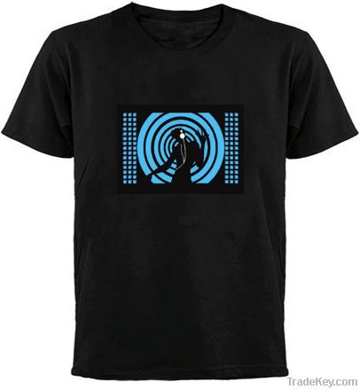 Hight quality EL sound activated t-shirt