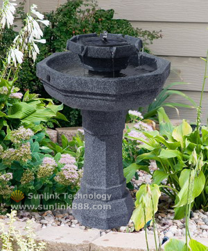 solar birdbath with battery