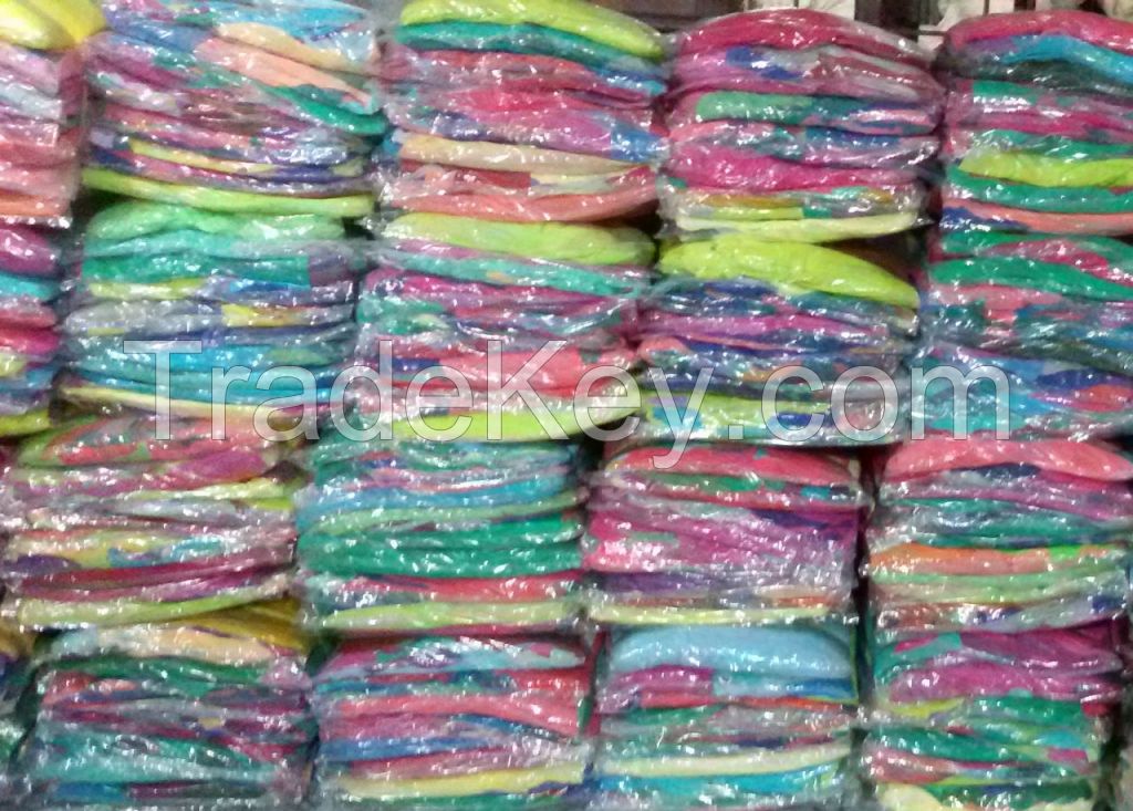 100% Cotton Color Non-Stitched Wiping Rags