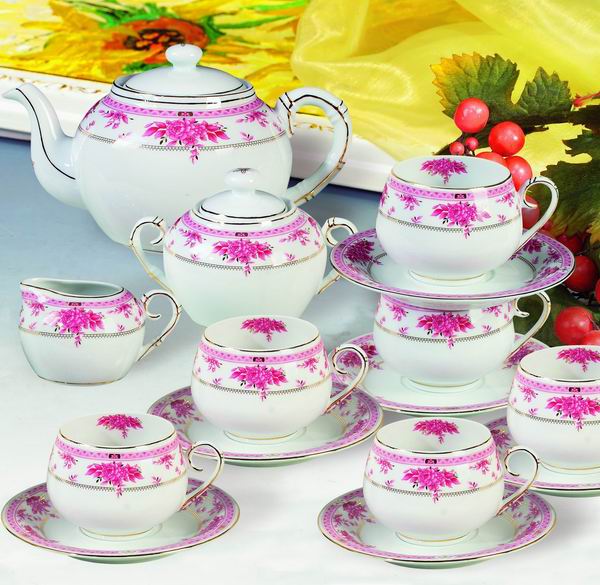 15 Pcs bone china tea set