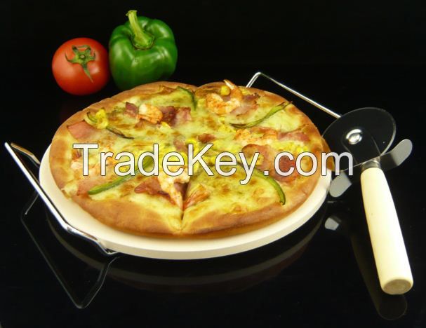 Ceramic stoneware circle pizza stone