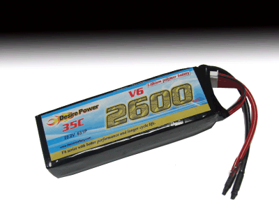 35C 2600mAh lipo battery