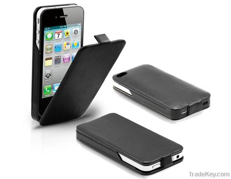 Supercharged Leather Power Case, Power Pack for iPhone4S, iPhone4G