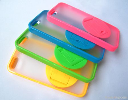 Fold Case TPU+PC with 360 degree bracket for iPhone5