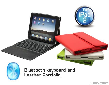 Bluetooth Wireless Keyboard and Leather Portfolio for iPad