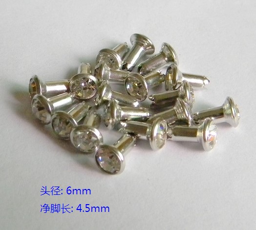 Single rhinestone rivet RV6-4.5