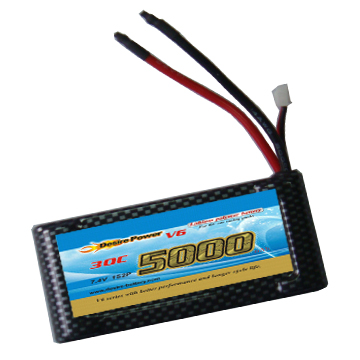 Desire lipos---3.7V 5000mAh-1S2P 30C