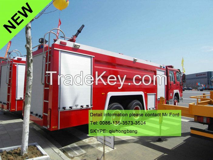 HOWO 4x2 red fireman vehicle rescue vehicles firetruck howo fire truck water tank-foam fire fighting truck 0086-13635733504