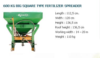 600 KG BIG SQUARE TYPE FERTILIZER SPREADER