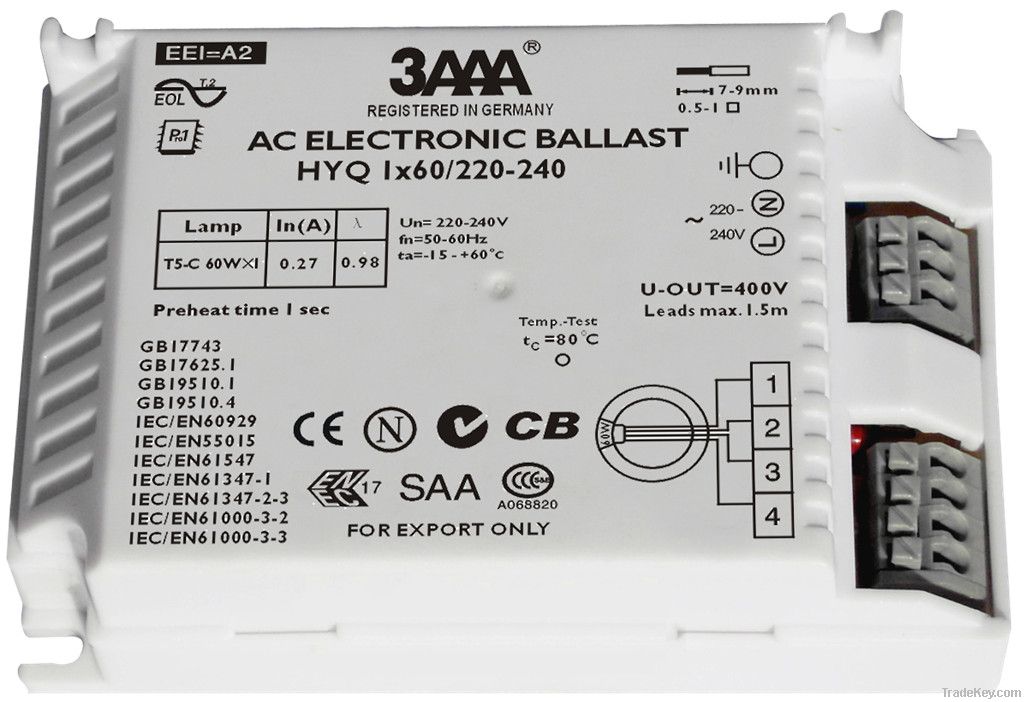 Preheat start Electronic ballast