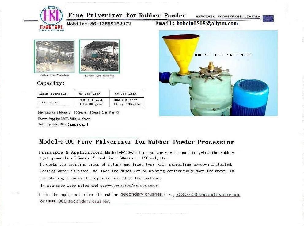 rubber fine pulverizer