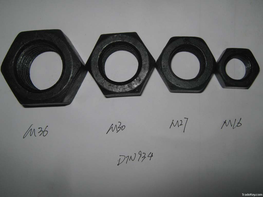 DIN934 BLACK HEX NUT