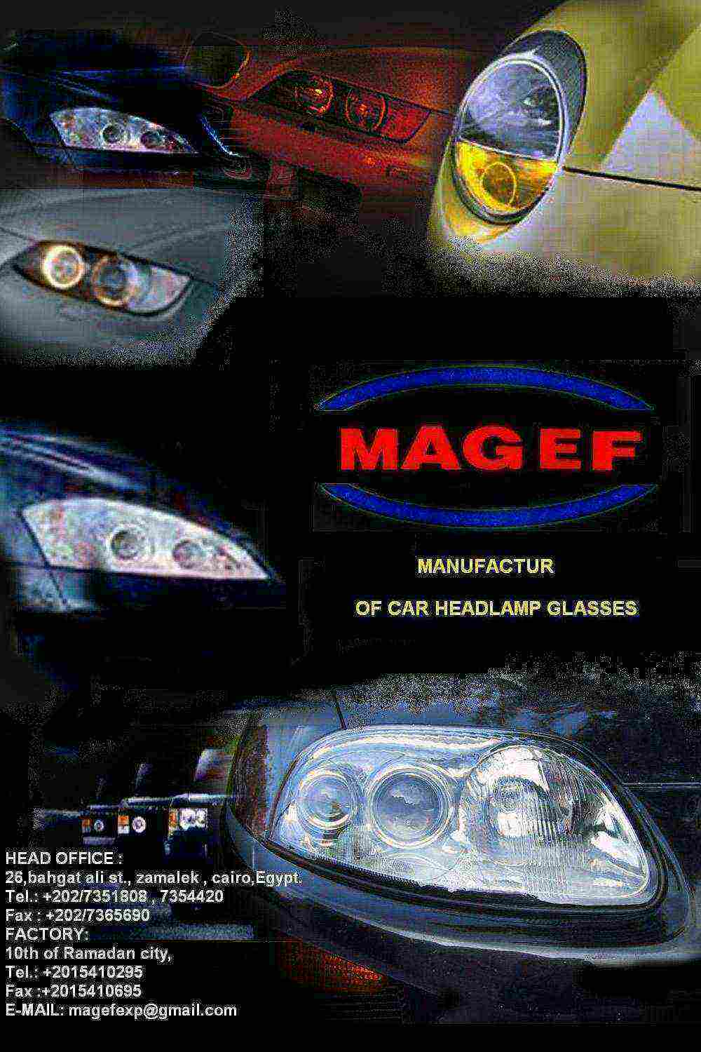 car headlamp glass