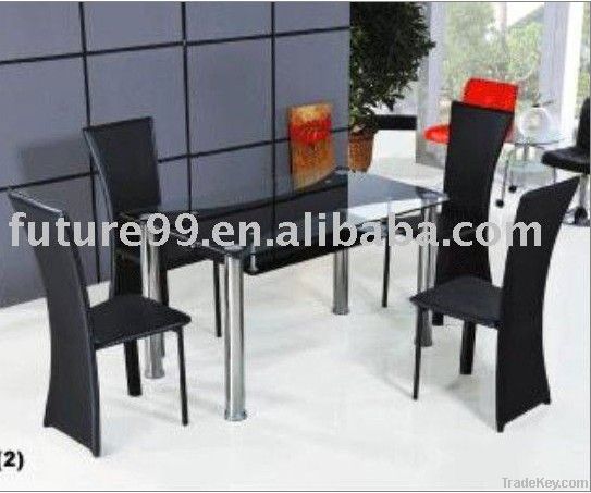 glass dining table set
