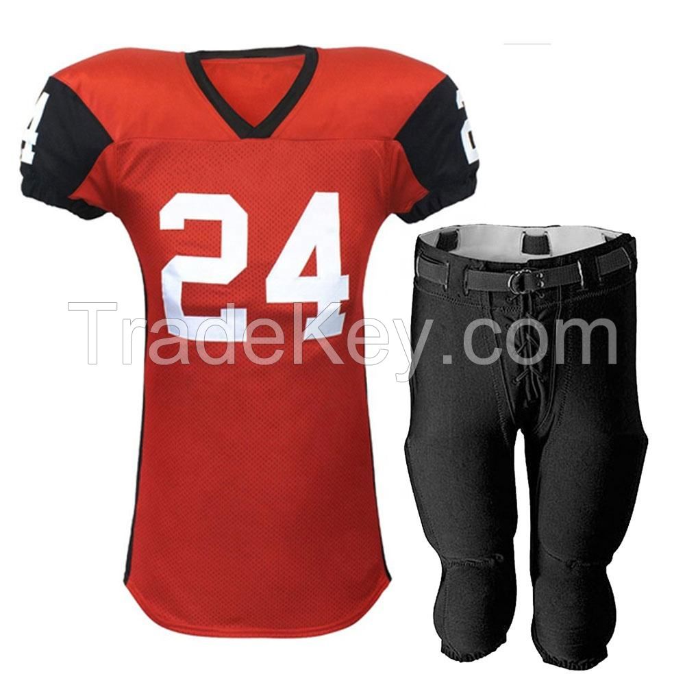 High Quality Youth American Football Uniform Rugby Jerseys Custom Sublimation Printing Tops Flag Sports Shirts