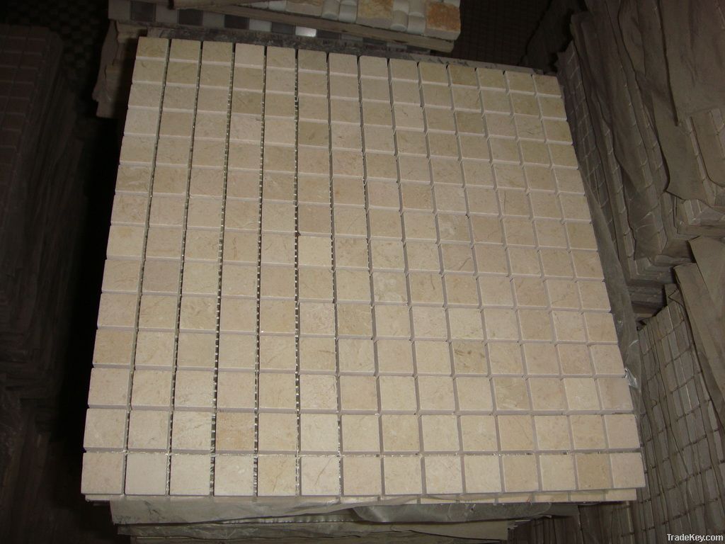 Marble Mosaic, crema marfil mosaic pattern