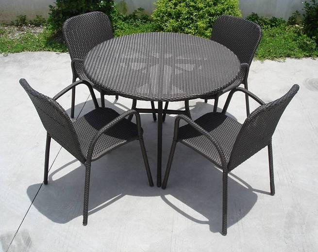 Aluminium Weaving Dining Set