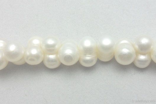 Peanut pearl Freshwater Strings Irregular Shape Chines Zhuji Pearl Farm Wholesale