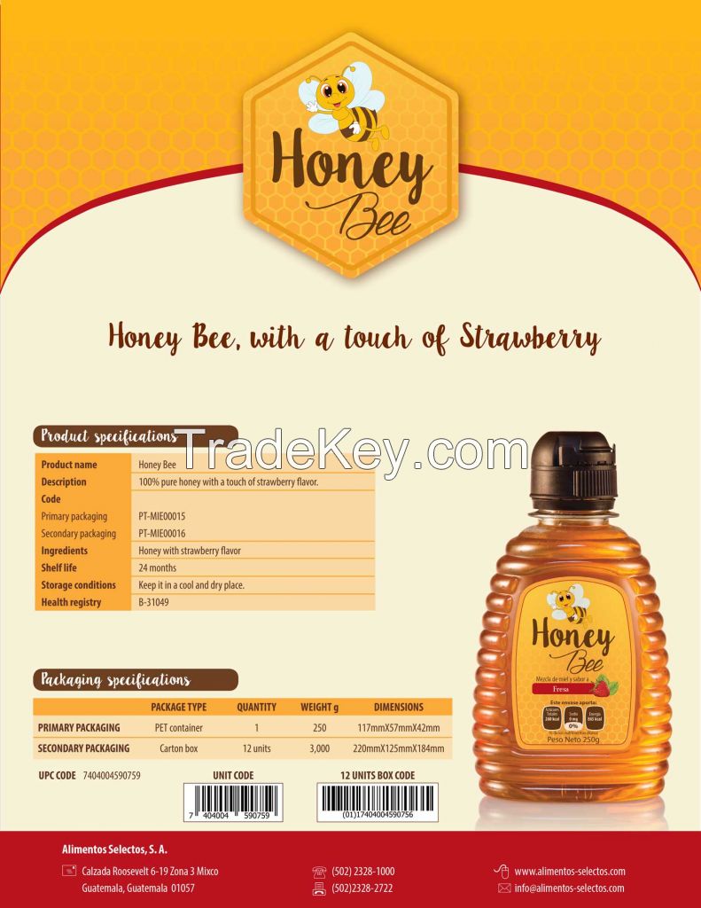 Honey Bee, with a touch of Strawberry, 250g