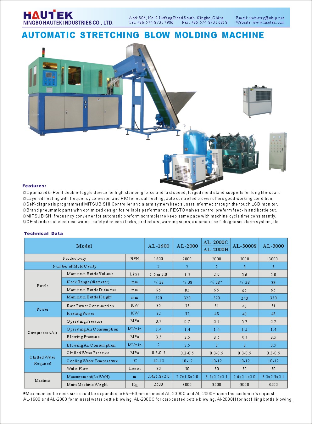 blow molding machine