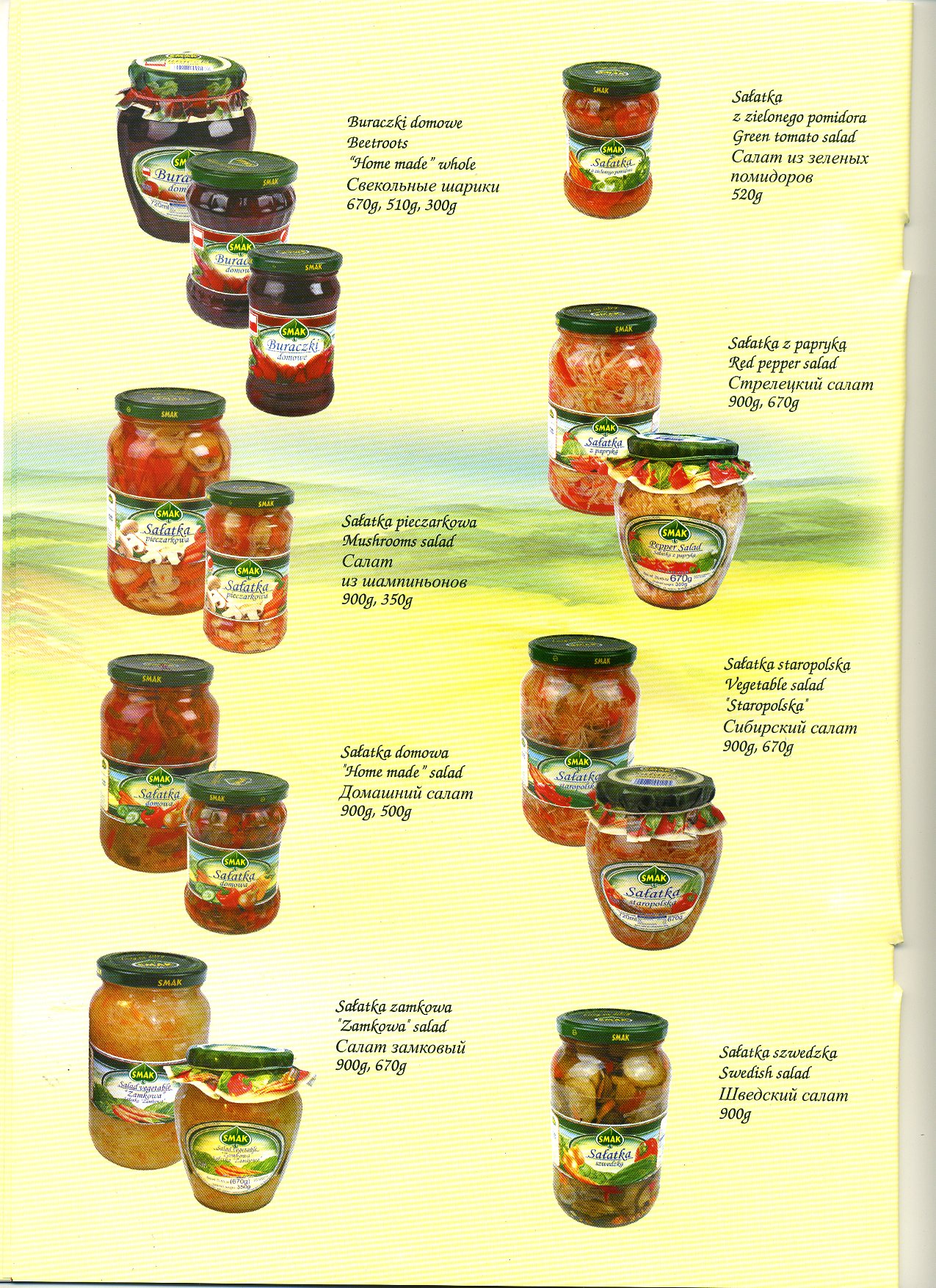 Canned vegetables &amp; fruit, ready-made dishes, sauces, instant food, pasta