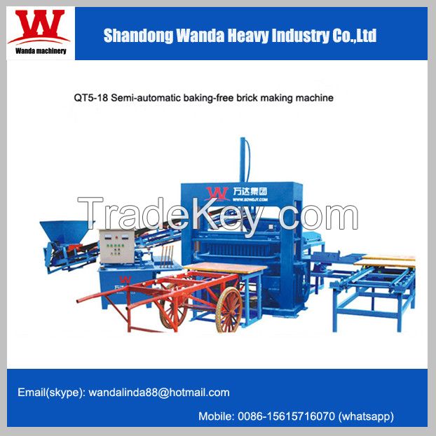 QT5-18 Full-Automatic baking-free brick making machine 