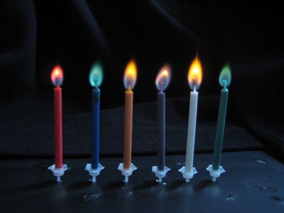 color flame candle---- birthday candle