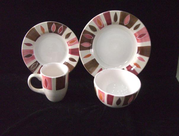 16pcs handpainted earthenware dinner set