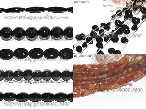 Onyx beads, 16in strand