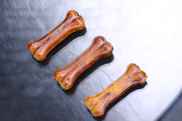 smoked & basted rawhide pressed bone