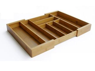 Expandable Bamboo Cutlery Tray