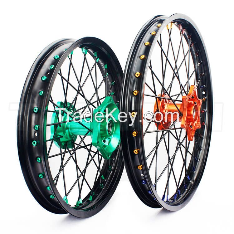 CNC Machined 17&quot; 18&quot; 19&quot; 21&quot; Motocross MX Wheel Set