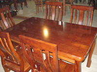 solid wood chair table