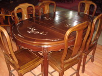 solid wood chair table