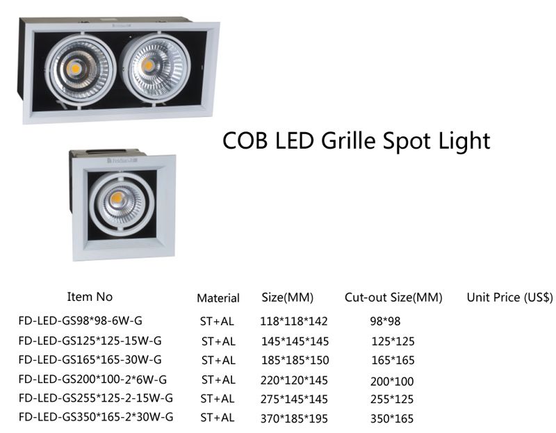 LED beam light, LED grille light, LED spot light