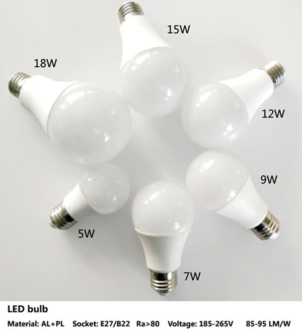 E27 / B22, E14 / G45, LED bulb light