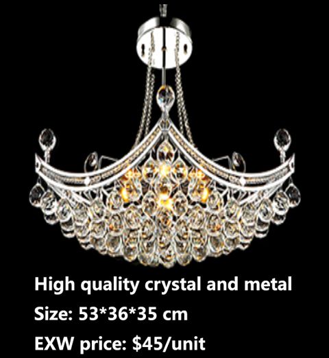 LED pendant light, crystal chandelier lamp,