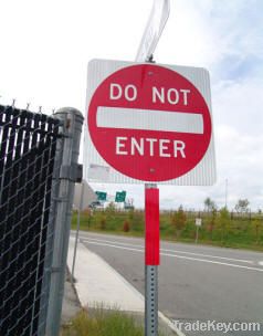 reflecting safety sign