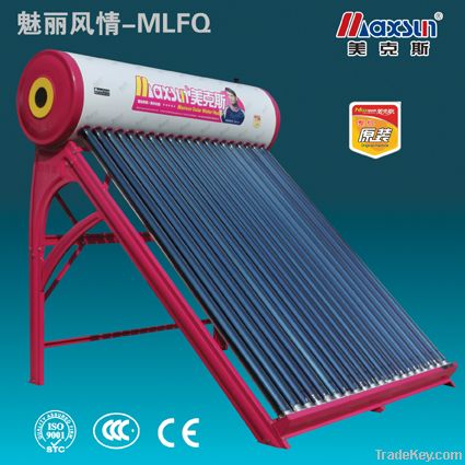 integrated unpressurized solar water heater