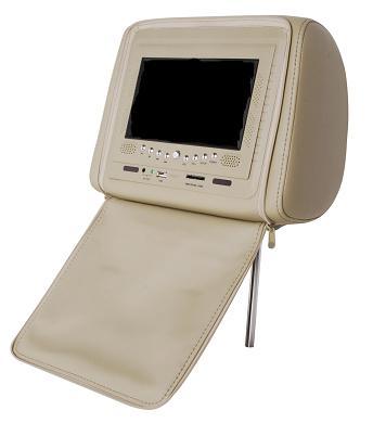 7 inch headrest pillow loaded with dvd player