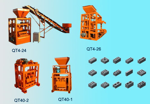 movable block machine, semi-automatic block machin