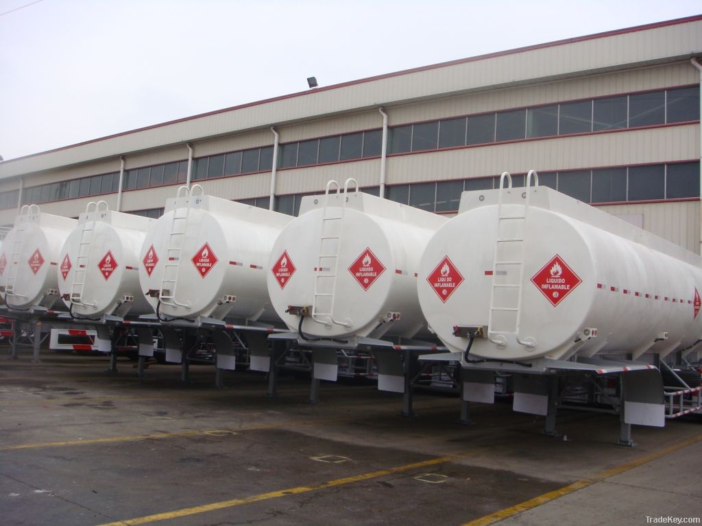 3 Axles 45000L Fuel Tank Semi Trailer