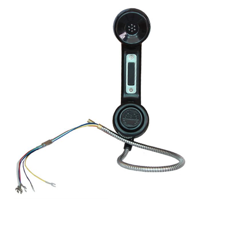 Weatherproof anti-radiation retro handset with strong magnetic PTT switch hook