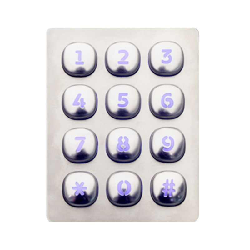 Waterproof Style 12keys backlight  USB/PS/2 Interface Type industrial  matrix security keypad for fuel dispenser