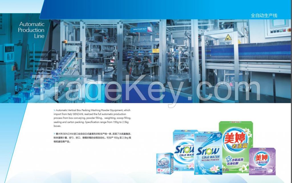 low foam box packing laundry washing powder factory